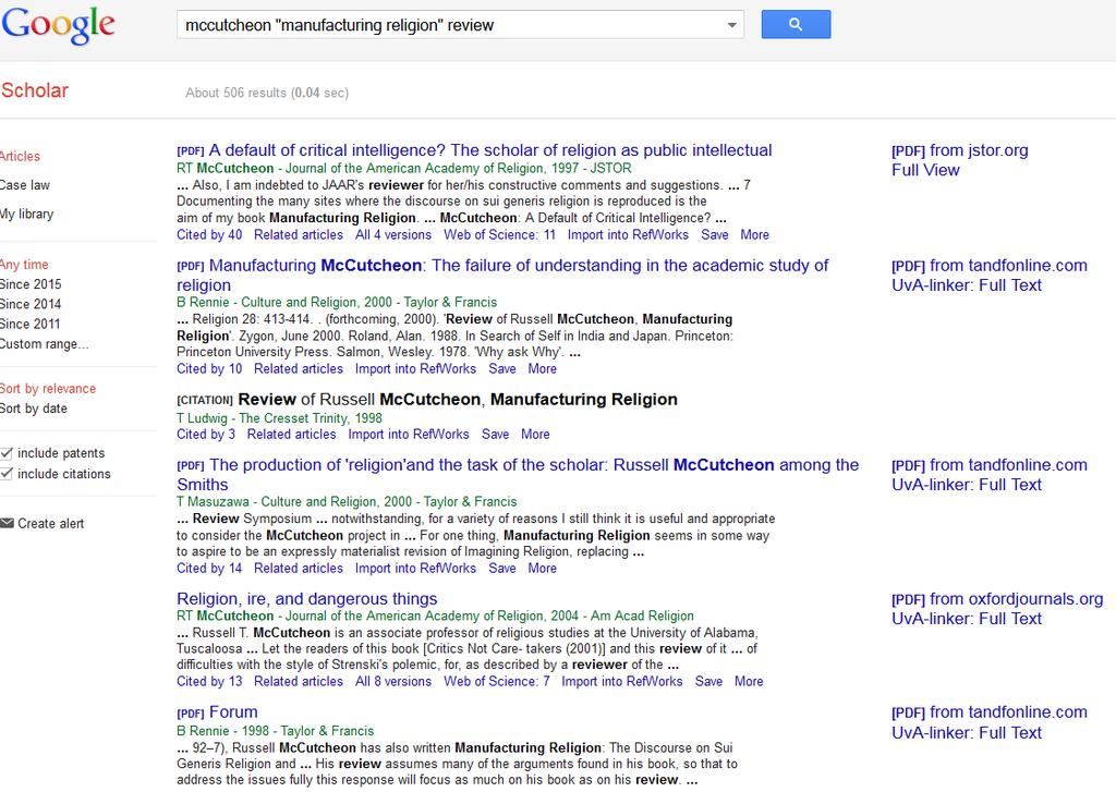 Google Scholar Same action as above but add