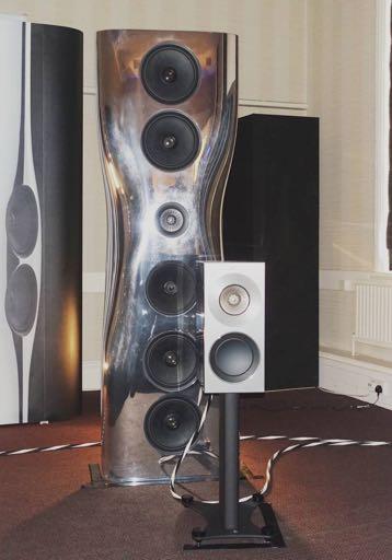 KEF Muon second edition, and for comparison the diminutive Reference One.
