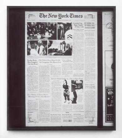Gert Jan Kocken, The New York Times, New York, Tuesday, September 11, 2001 (Microfilm, National Library NY), 2004, C-print A recent series of photographs by Gert Jan Kocken, part of a more extensive