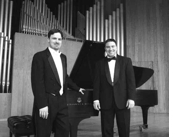 CHAMBER WINDS CONCERT February 19, 7:30 p.m. Gentry Auditorium PIANO DUO March 3, 7:30 p.m. Dr. Ryan Fogg & Joseph North In their third appearance together, the piano-duo team of Dr.