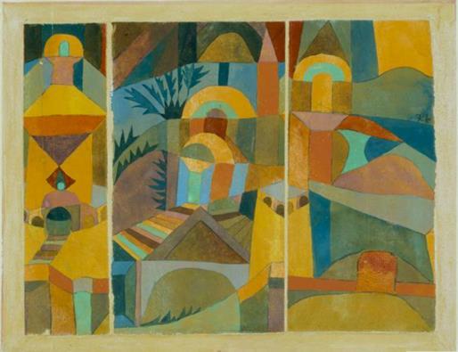 controversial or evoked emotions that were not deemed fit for public expression and consumption. Klee, Paul. Temple Gardens. 1920. Artstor Library.