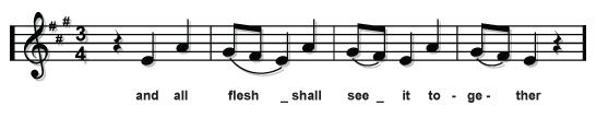 The orchestral introduction is followed by Motif 1 and then is joined by Motif 2. What instruments can you hear performing in the introduction and accompanying the singers?