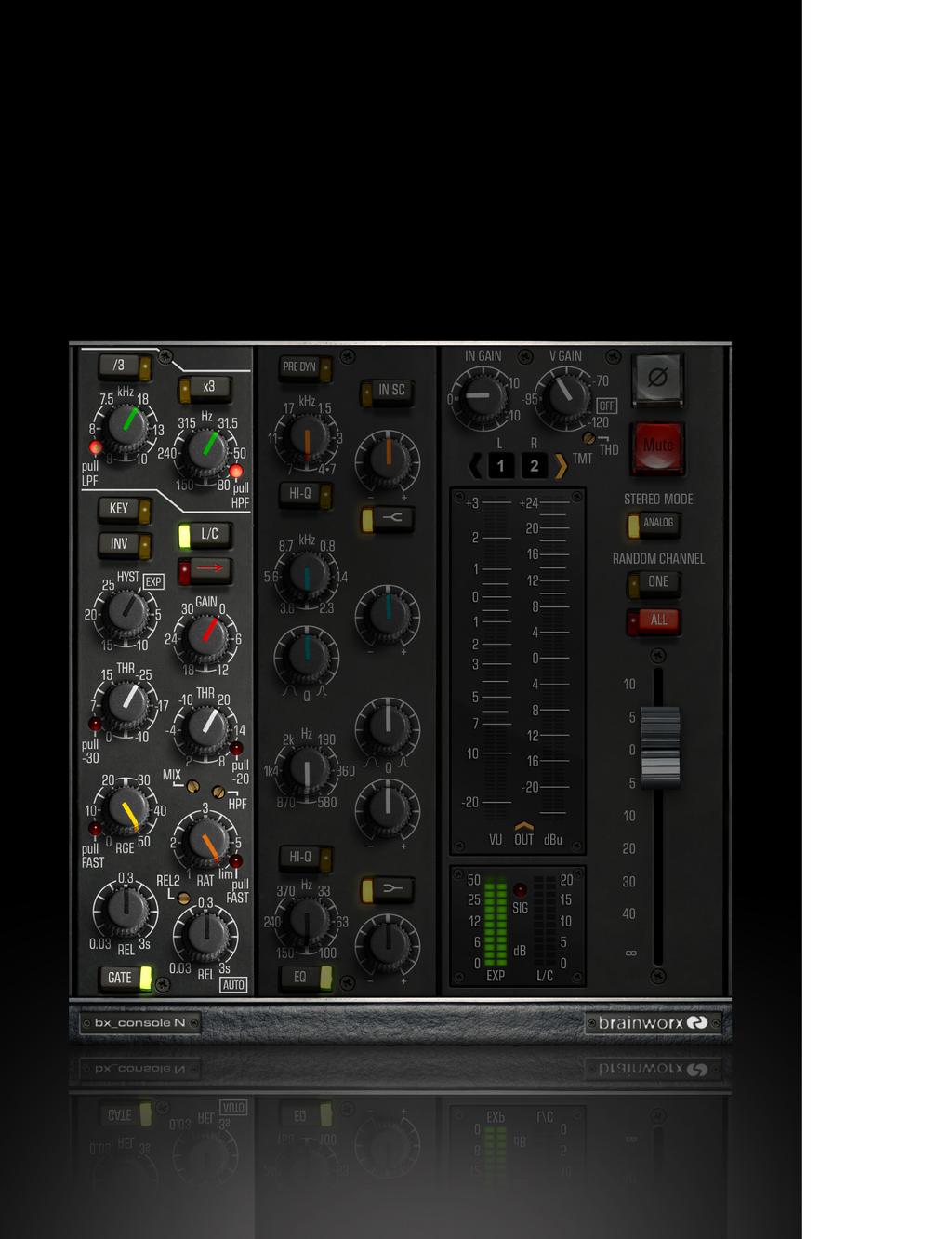 end in the sidechain of a signal so that the compressor reacts less to a kick drum on a buss, for example.