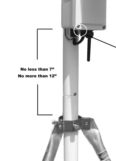 The RainWise mono mount or tripod are the most common methods of mounting but the mounting mast can be placed over another pipe, into another pipe, hoseclamped to a pipe or post, or drilled and