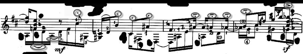 Musical Example 9.2 Valseana, 2 nd movement from Aquarelle by Assad (mm.