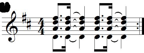 114 Possible groovy interpretation: Musical Example 9.9 Marcha rancho variation no.