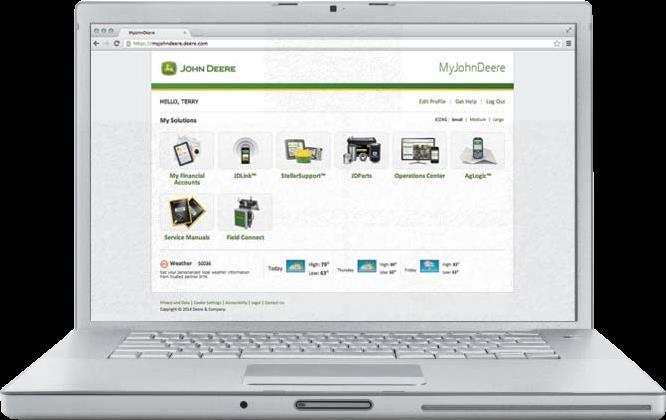 John Deere FarmSight solutions can help you easily gather and access data about your machines and