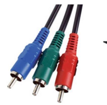 Component Video Higher end video systems, such as for studios, make use of three separate video signals for the red, green, and blue image This kind of system has three wires (and connectors)