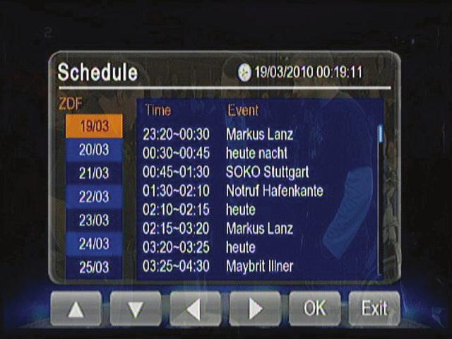 The CH List will appear on the screen. Scroll up/down the CH list to select the desired TV program.