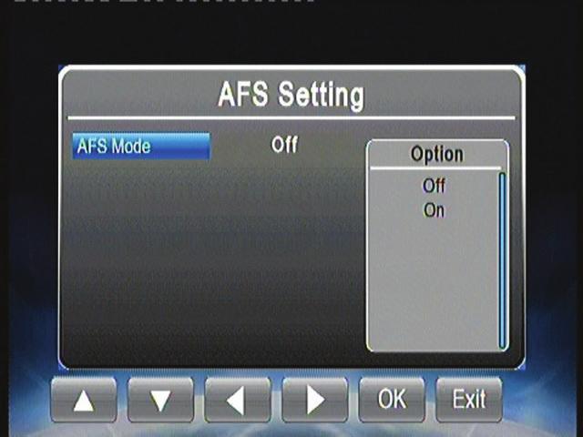 AFS Setting As a TV program may be broadcasted using different frequencies at different places (within its service area), users who intend to continuosly watch a TV program may need to tune to a