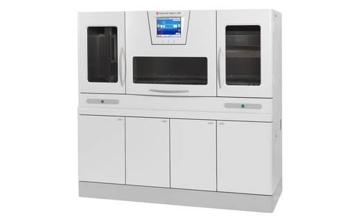 SPECIFICATIONS Throughput Up to 120 specimens per hour Dimensions W170 x D71 x H163 cm Capacity Continuous loading Up to 40 cassettes, every 20 or 35 minutes Unloading capacity Up to 80 cassettes