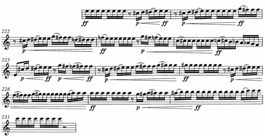 passage are the High Register Etudes from Plog s Method for Trumpet, Book Six and Des Différentes Articulations Du Staccato from Charlier s 36 Études