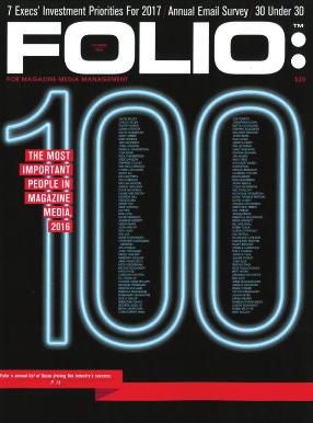 The Folio: Show October 9-11, 2017 Hilton Midtown, New York City Be a part of the largest conference for magazine media professionals in the country.
