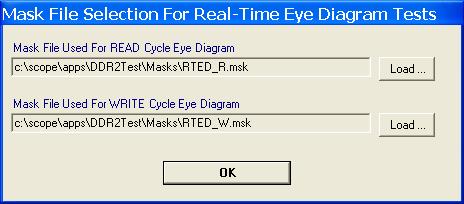 12 Advanced Debug Mode Read-Write Eye-Diagram Tests Figure 78 Selecting Test Mask for Eye Diagram Tests 8 Advanced Debug Mode also allows you to type in the data rate of the DUT signal.