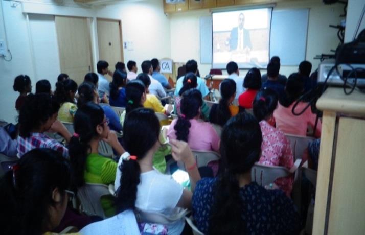 Students participating at 3 days Webcast on GST held at Goa Branch Premises, from 25 th to 27