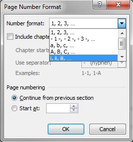 12. Section 2 (Front Matter): while on the first page of Section 2, click the Insert tab on the
