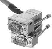 Connection Technology Functional Safety Cordsets, pre-assembled With Sub-D connector, single-ended, 9-pin Order No. Connector with cable outlet 70 Cable: PVC, 6 x x 0.