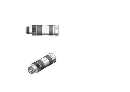 Connection technology M1 connection technology Connectors, self-assembly pin Order no. Female connector with coupling nut A coded, straight power supply screw connections, for cable ø... 6 mm [0.16.