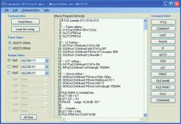 STEP 1 Create MACRO for an application on AQ2200 Macro editor. Macro editor STEP 2 Install MACRO to Frame controller. Step 1: Create a macro program using Macro editor, a PC application software.