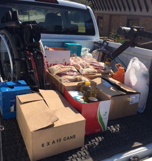 All donations were delivered to DHL couriers, who delivered the items to the various distribution agencies in Knysna.