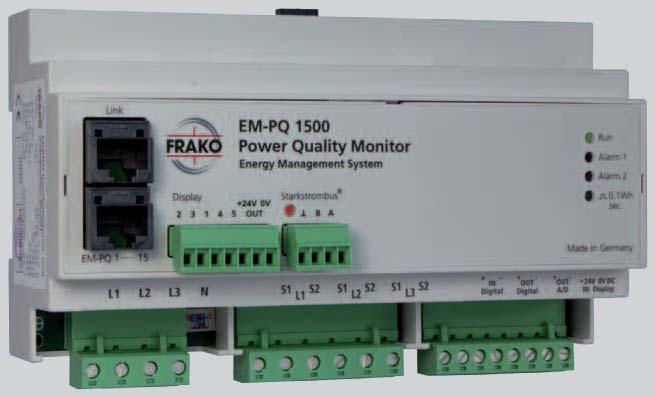 Mains Monitoring Mains Analysis Devices for DIN rail mounting EM-PQ 1500 M Power Quality Monitor Power Quality measurement system to detect, analyze and monitor electrical measurement variables in