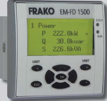 Mains Monitoring Display Units EM-FD 1500 Display Unit Display unit EM-FD 1500 for connection to Power Quality Monitor EM-PQ 1500.