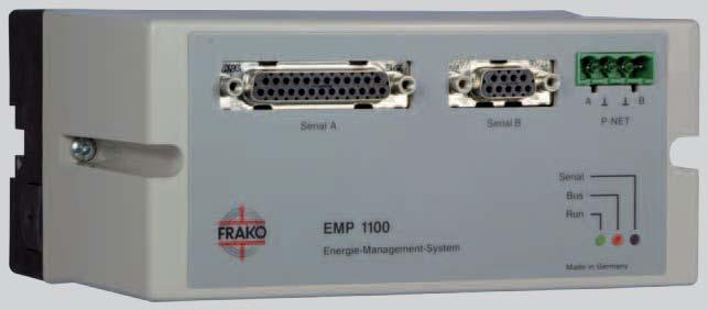 System Components Communication Processor EMP 1100 Communication Processor Microprocessor-controlled interface module for data interchange between the FRAKO Starkstombus and PLCs, PCs, centralized