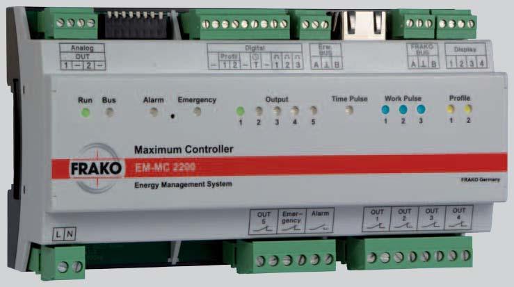 Maximum Demand Control Maximum Controller EM-MC 2200 Maximum Controller The contemporary styling of the EM-MC 2200 Maximum Controller accentuates its user-friendly energy management technology.