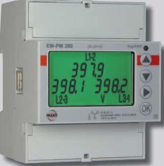 Cost Allocation / Cost Center Acquisition Energy Meters for direct measurement EM-PM 380 Energy Meter Three-phase Energy Meter, four-wire system for carrying out electrical measurements in low