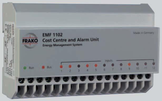 Cost Allocation / Cost Center Acquisition Cost Centre and Alarm Unit EMF 1102 Cost Centre and Alarm Unit The EMF 1102 is a compact and cost-effective system for the aquisition and storage of meter