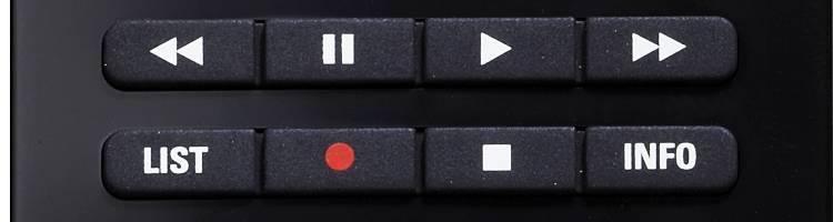(DASH) Press to insert a dash between the main and sub-channels. For example, digital channel 28-2 would be selected by the button sequence 2, 8, DASH, 2.