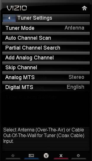 Auto Channel Search Automatically search for TV channels that are available in your area. Be sure to first select the correct tuner mode above. The TV will search for analog and digital channels.