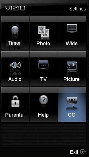 Adjusting the CC (Closed Caption) settings When viewing a DTV / TV or an HDMI, Component, AV, or PC source, the following setup adjustment OSD screens are available when you press MENU on the remote