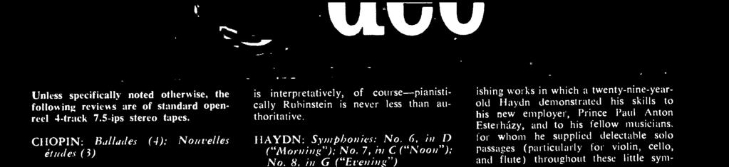That is interpretatively, of course- pianistically Rubinstein is never less than authoritative. HAYDN: Symphonies: No. 6, in D ("Morning"); No. 7, in C ("Noon"); No.