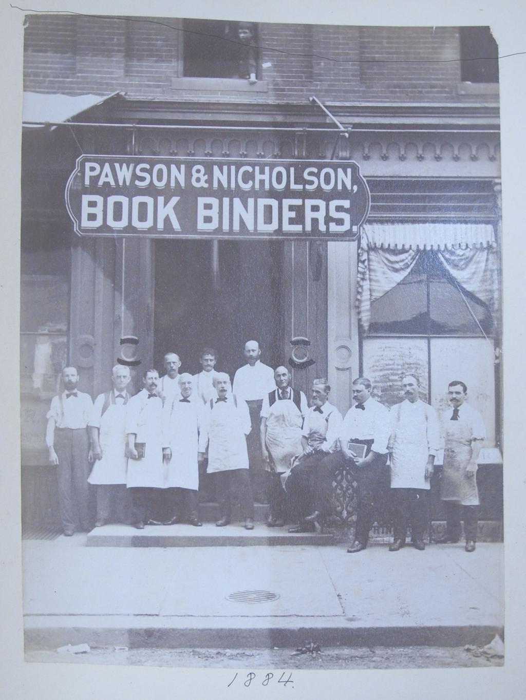 Image from Library Company collections, Nicholson is likely bearded man, fifth