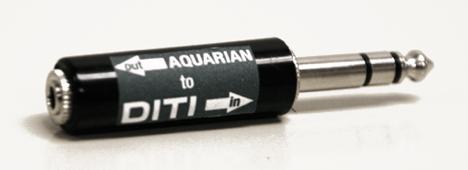 CABLE AND ADAPTER APPENDIX AQUARIAN TO DITI JACK Tip Sleeve to Tip Ring This simple converter jack allows you to use any Aquarian inhead, onhead or PED trigger from Aquarian Drumheads on the DITI