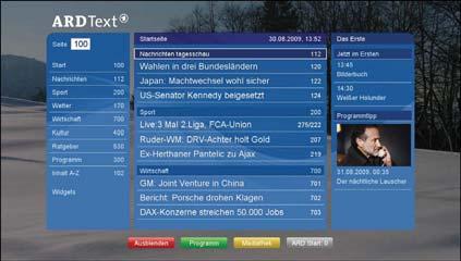 MediaText helps you to use the next generation of teletext/videotext for HbbTV. MediaText/HbbTV text can either be started directly or through an HbbTV application.