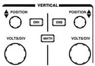 5. Operation This chapter contains useful information about the operation of this oscilloscope. Vertical Control All vertical operations affect the selected waveform.