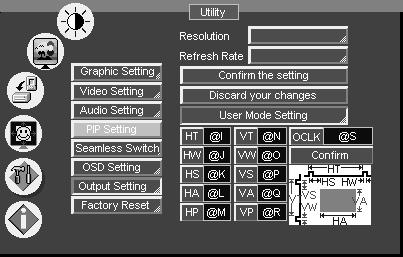 Operating the Seamless Switcher / Scaler Figure 39: Output Setting Refresh Rate Utility Screen Figure 40: Output Setting User Mode Setting Utility Screen Table 4: User Mode Setting Definitions User