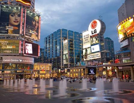 See Graffiti Alley and Queen Street West, Nathan Phillips Square, the Old City Hall, and the vibrant Yonge-Dundas Square Check in
