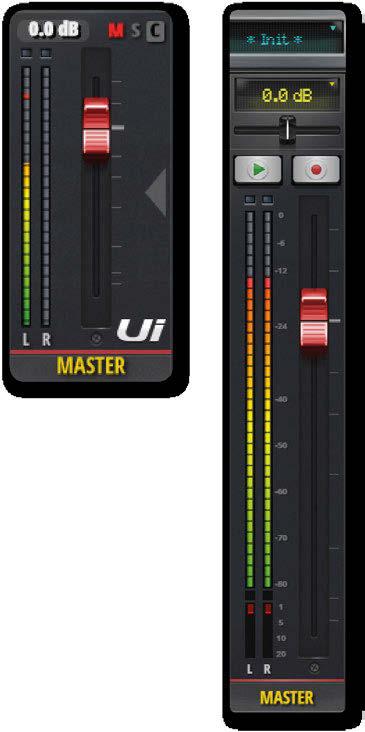 4.6: MASTER CHANNEL CHANNELS > MASTER CHANNEL The Master Stereo Channel is the output channel for the main stereo (left & right) mix - determined by the input channel and FX Return channel faders and