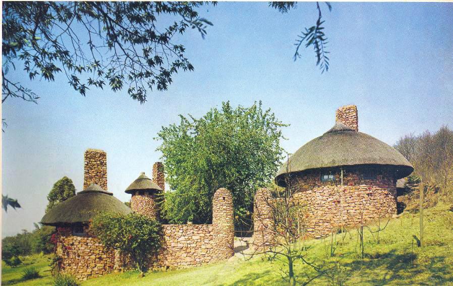 work of Norman Eaton (figure 2). Figure 1 Conical Tower in the Elliptical Temple of the Zimbabwe ruins (source: Bruwer 1965: ii). Figure 2 Norman Eaton, Greenwood Village, The Willows, Pretoria, c.