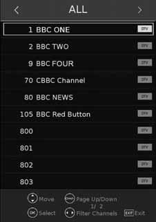 The following 7 Day TV Guide will appear: 2) Navigate through the menu using.