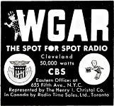 SPOT FOR SPOT RADIO Cleveland 50,000 warts CBS Eastern Office: at 655 Fifth Ave., N.Y.C. Represented by The Henry I. Christel Co. In Canada by Radio Time Soles, Ltd.