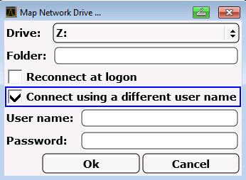 Controlling the R&S FSVA/FSV Remotely Configuring the Network 7. To connect using a different user name, activate the "Connect using a different user name" option.