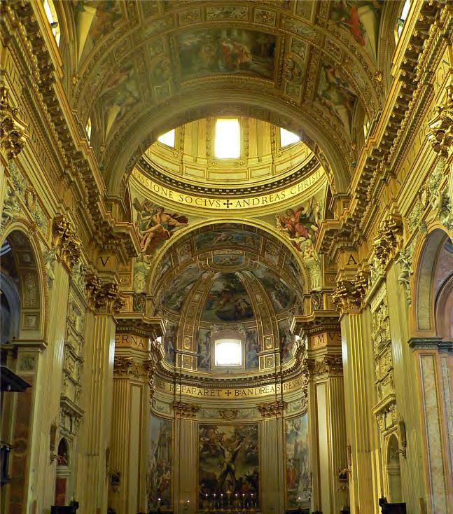 Synopsis ACT ONE Rome. The church of Sant Andrea della Valle. The Attavanti Chapel is on the right. To the left, a scaffolding, a dais, and easel supporting a large picture covered by a cloth.
