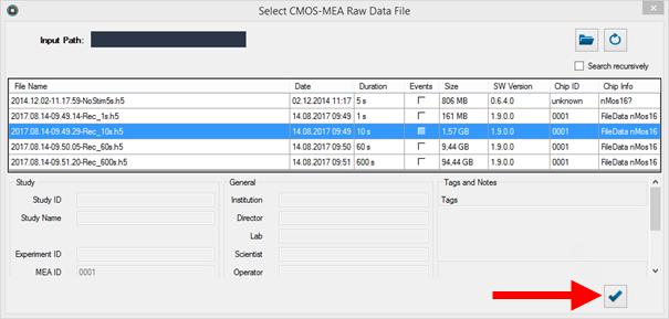 Tutorials This chapter gives an introduction to common use cases of spike sorting with CMOS-MEA. Running a Spike Sorting Analysis We start with a data file recorded with the CMOS-MEA-Control software.