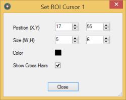 Please see also chapter "General Software Features" for adjusting the displays. The tool bar below the "Activity" window show the coordinates of the cursor position on the left side.