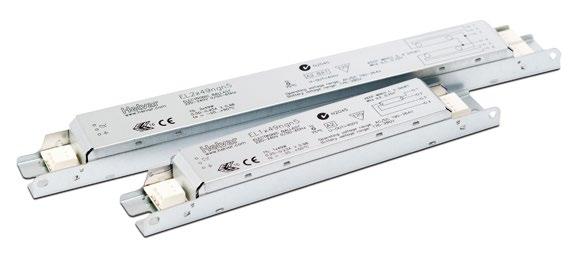 EL-ngn5 Electronic ballasts for compact fluorescent lamps Smallest available quality ballast Standard & sidemount possibilities 14-80 W 220- V, 50-60 Hz Optimal lamp operation Low power losses Long