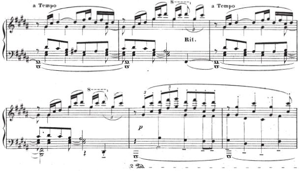 The following two bars however, expand this, by keeping the pentatonic idea in the right hand but adding a minor seventh (A natural) to the chord in the left hand: In the next phrase Debussy keeps